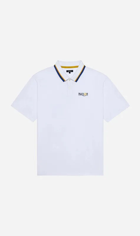 Malbon | Grasse Pique Polo - White sold by Sister & Co