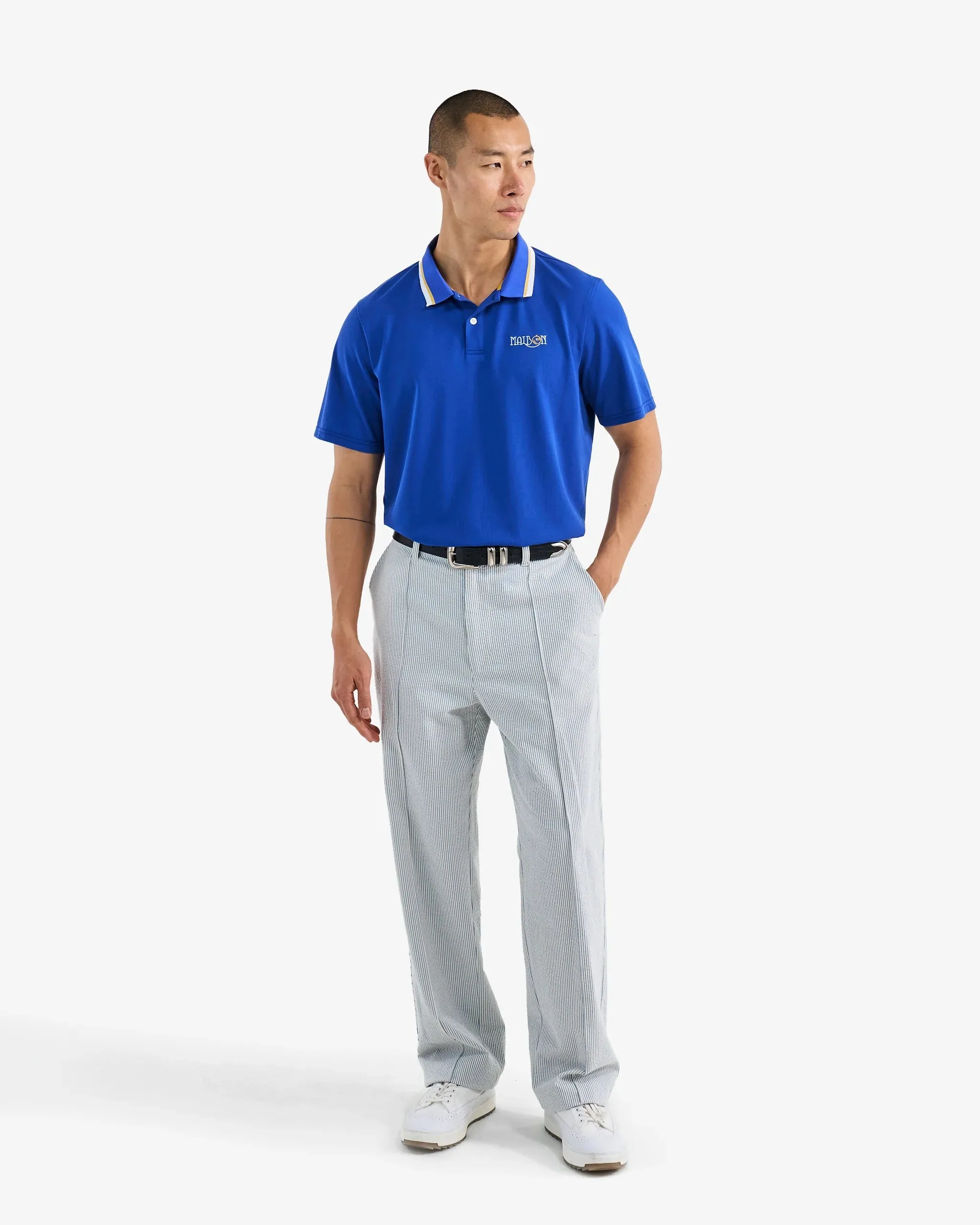 Malbon | Grasse Pique Polo - Blue sold by Sister & Co product image thumbnail 2