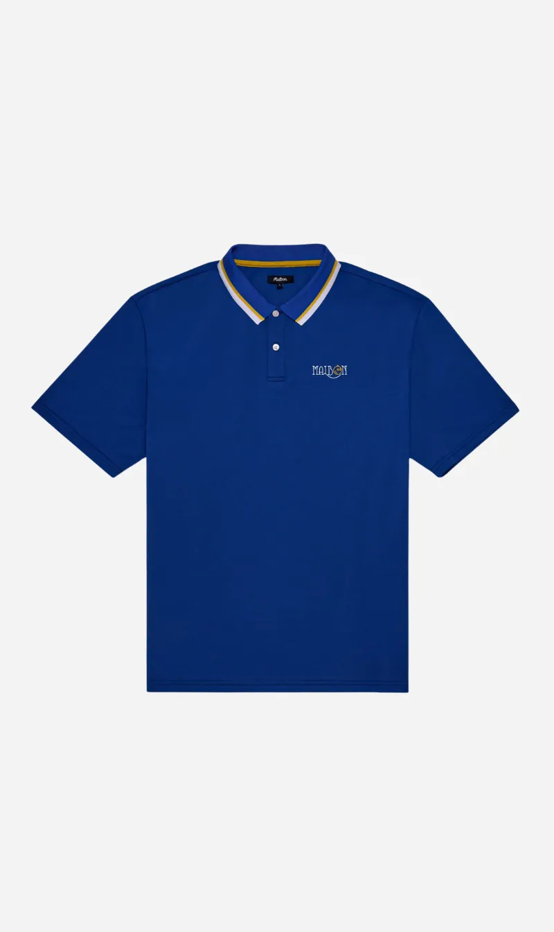 Malbon | Grasse Pique Polo - Blue sold by Sister & Co
