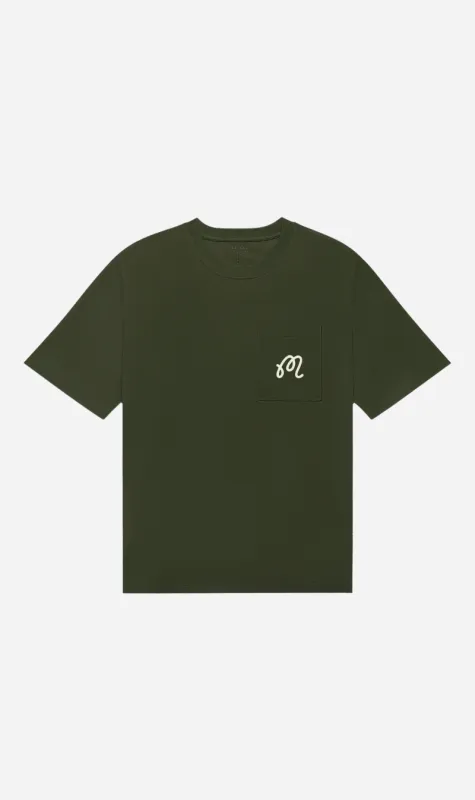 Malbon | Gelato Stand Pocket Tee - Cypress Green sold by Sisters & Co