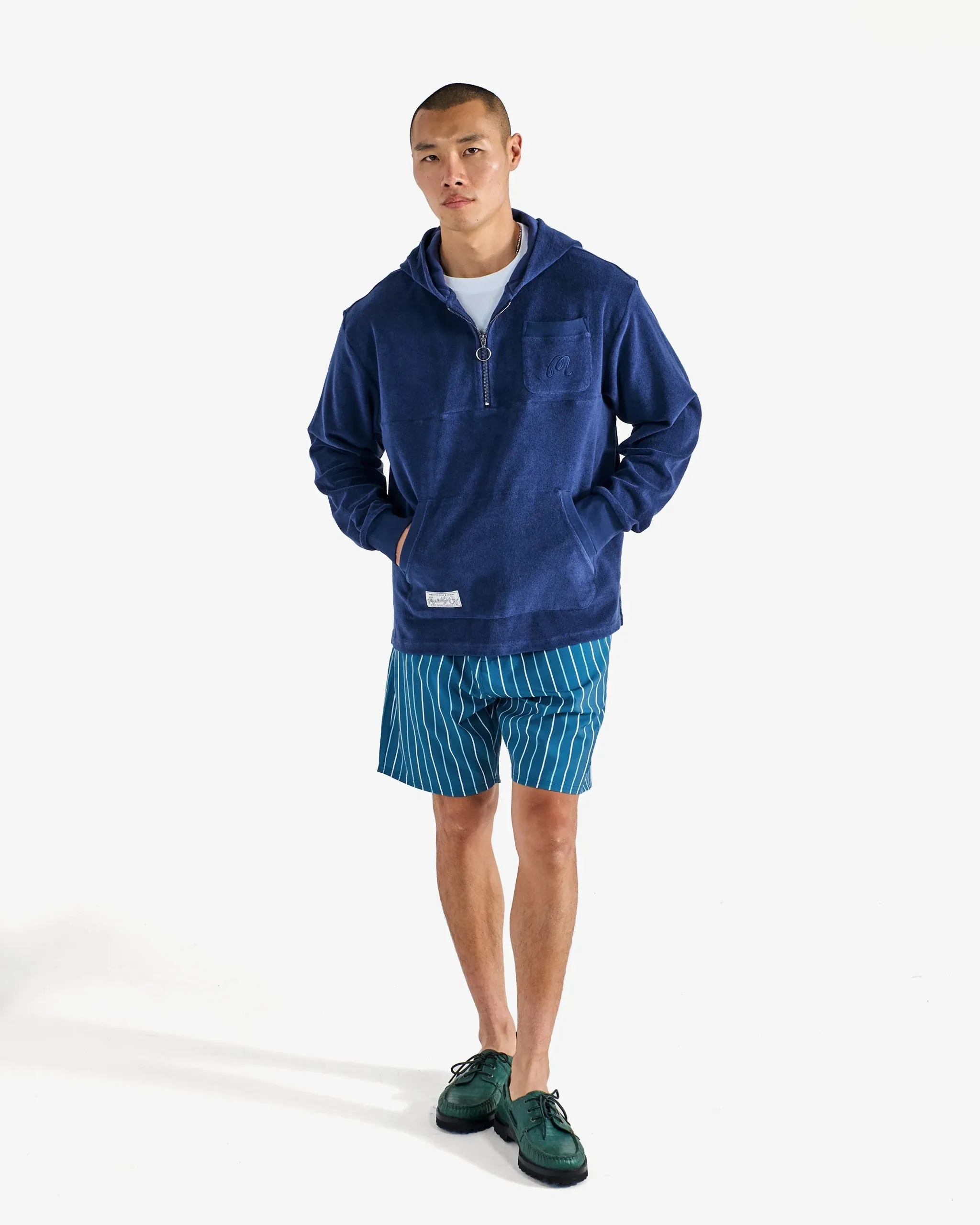 Malbon | Castello French Terry Quarter Zip Hoodie - Ocean sold by Sister & Co product image thumbnail 2