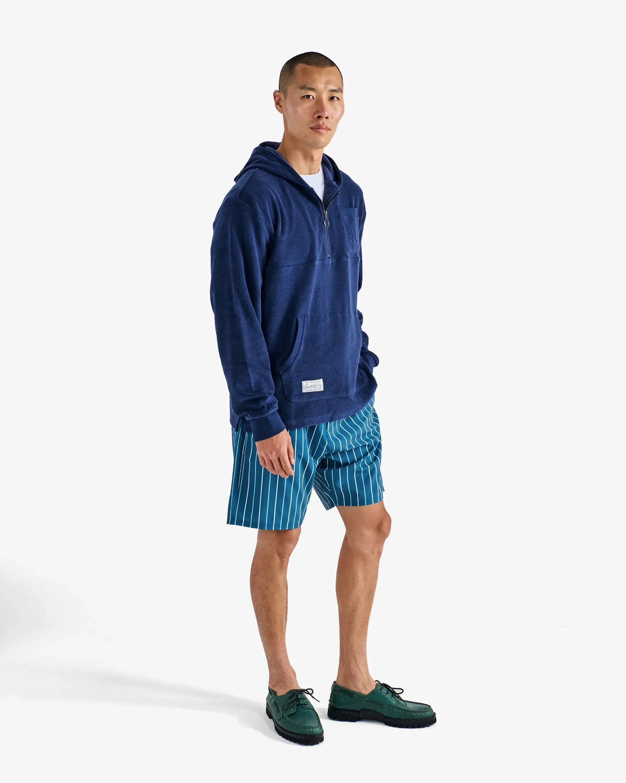 Malbon | Castello French Terry Quarter Zip Hoodie - Ocean sold by Sister & Co product image thumbnail 3