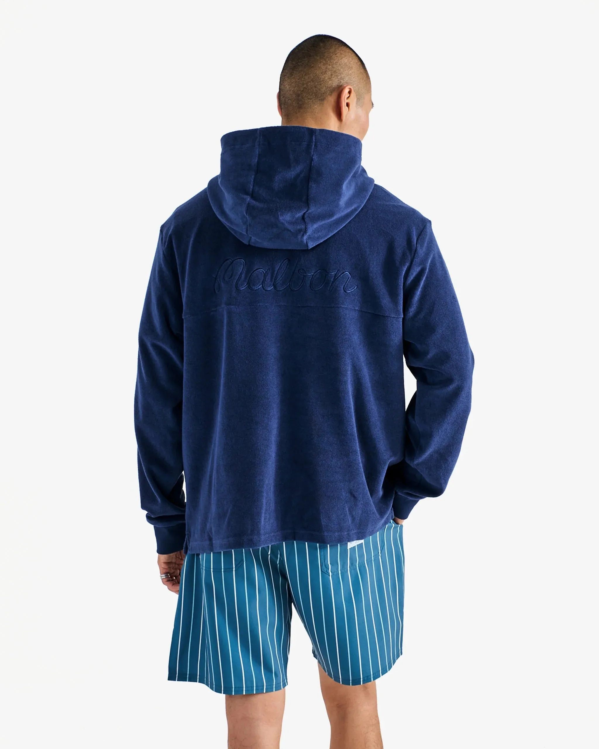 Malbon | Castello French Terry Quarter Zip Hoodie - Ocean sold by Sister & Co product image thumbnail 4