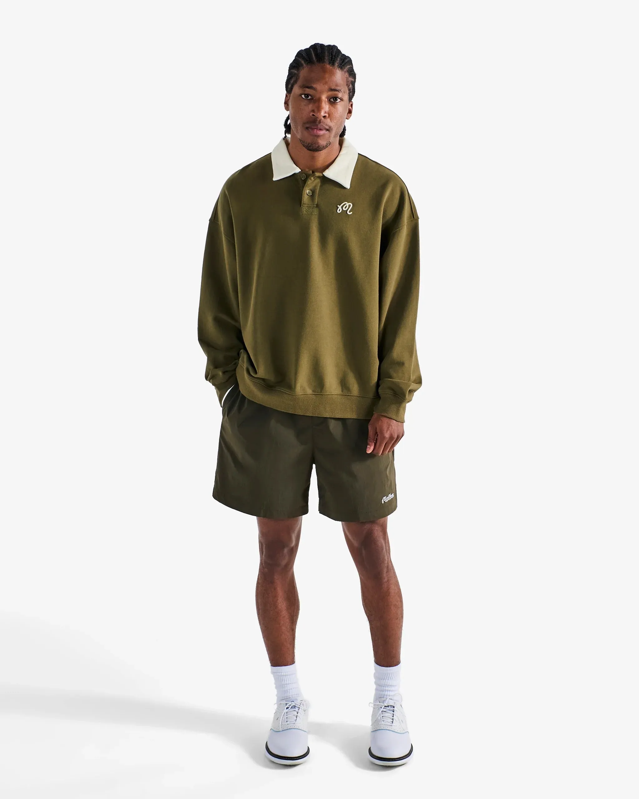 Malbon | Artigianale Collared Crewneck - Cypress Green sold by Sisters & Co product image thumbnail 2