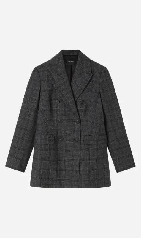 A.Emery | The Blanche Blazer - Black Check sold by Sisters & Co