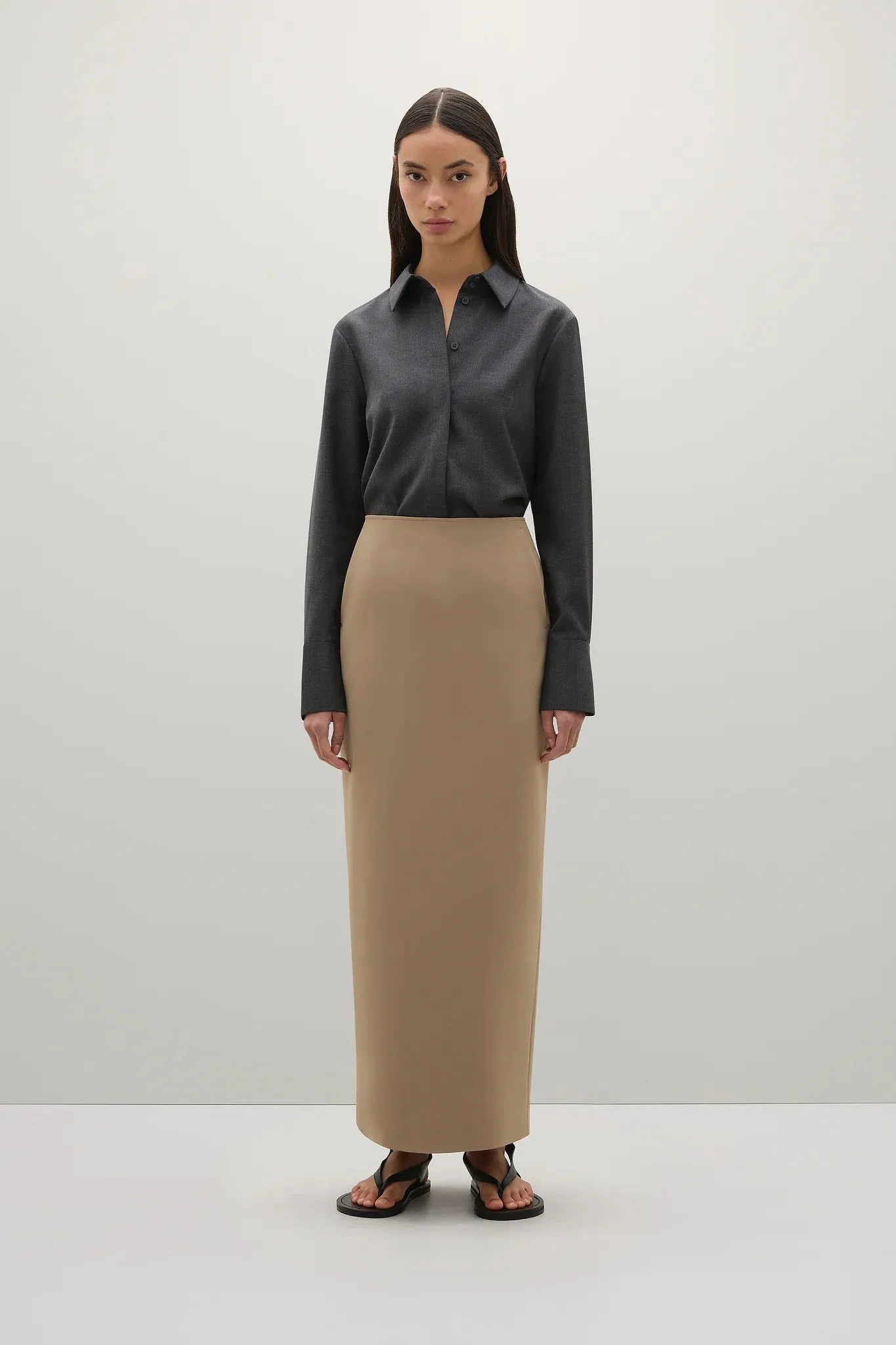 A.Emery | The Philippa Shirt - Charcoal Melange sold by Sister & Co product image thumbnail 3