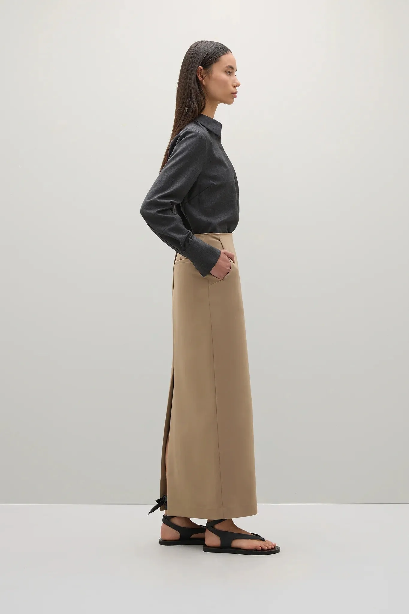 A.Emery | The Philippa Shirt - Charcoal Melange sold by Sister & Co product image thumbnail 4