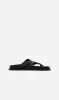 A.Emery | The Claude Sandal - Black Embossed Lizard sold by Sister & Co