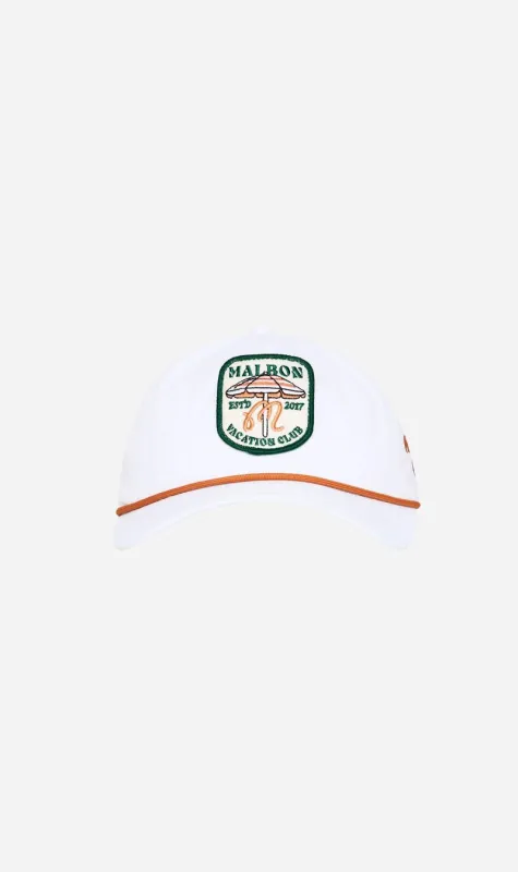 Malbon | Vacation Club Nylon Rope Hat - White sold by Sister & Co
