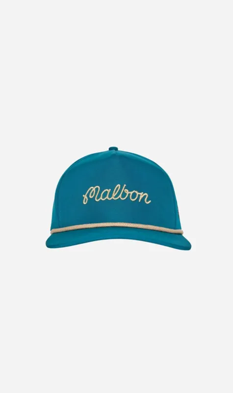 Malbon | Two Man Scramble Nylon Rope Hat - Blue Green made by Malbon