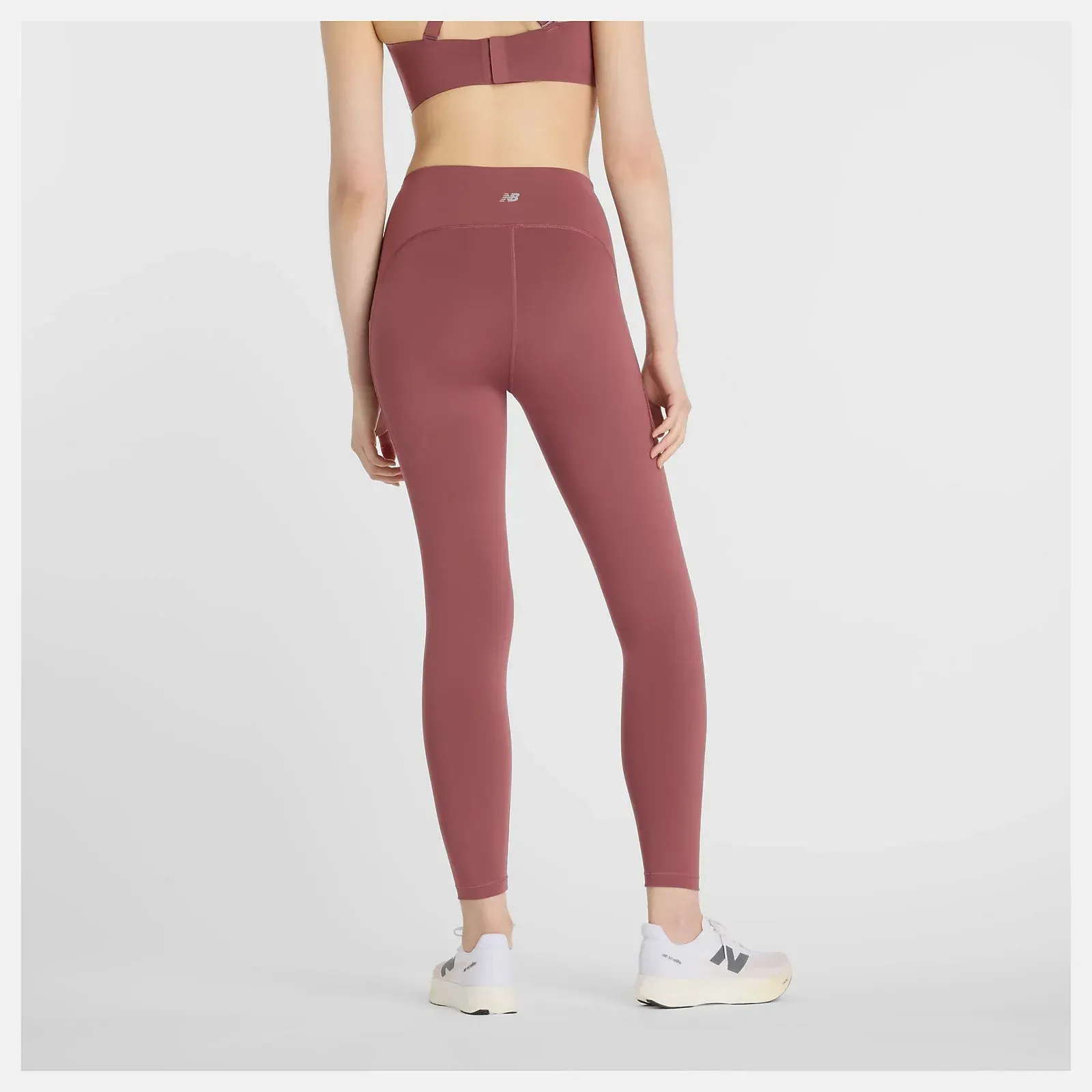 New Balance | Sleek Pocket High Rise Legging 25 Inch - Washed Burgundy sold by Sisters & Co product image thumbnail 3