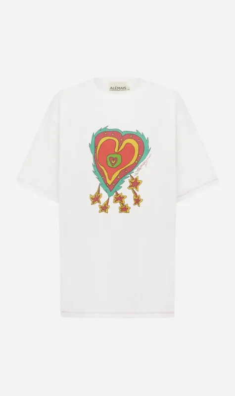 Alemais | Contessa Heart Tee - Multi sold by Sister & Co