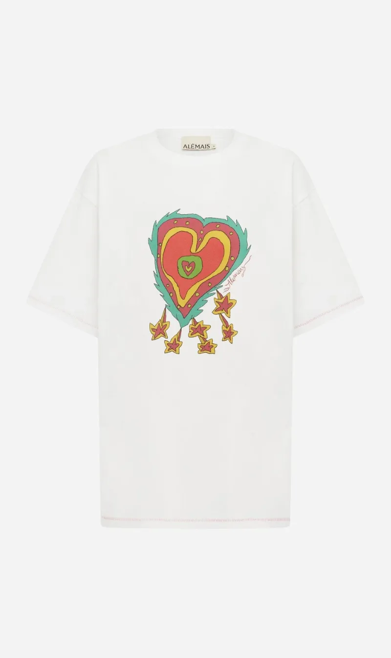 Alemais | Contessa Heart Tee - Multi sold by Sisters & Co