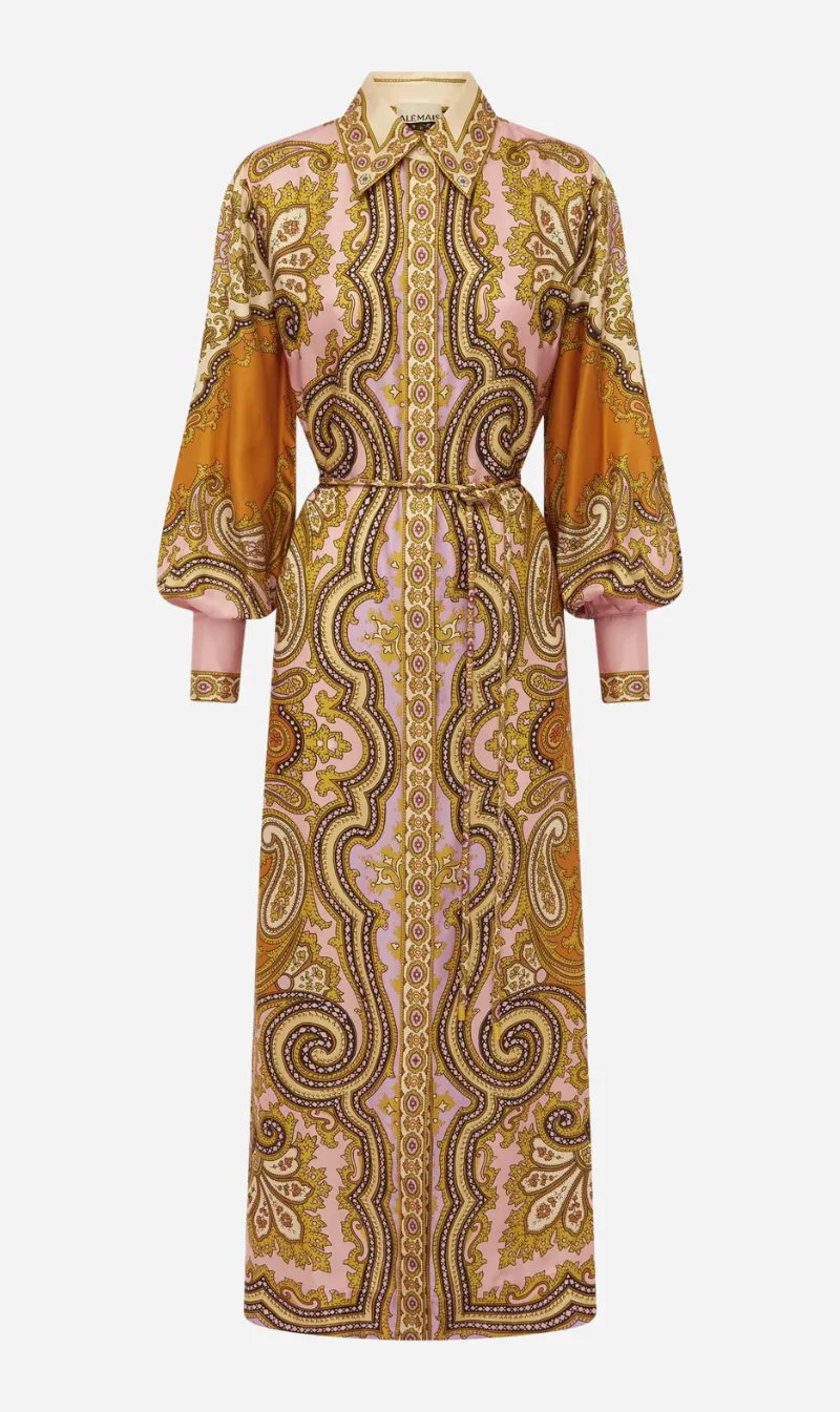 Alemais | Clemenza Silk Shirtdress - Multi sold by Sisters & Co