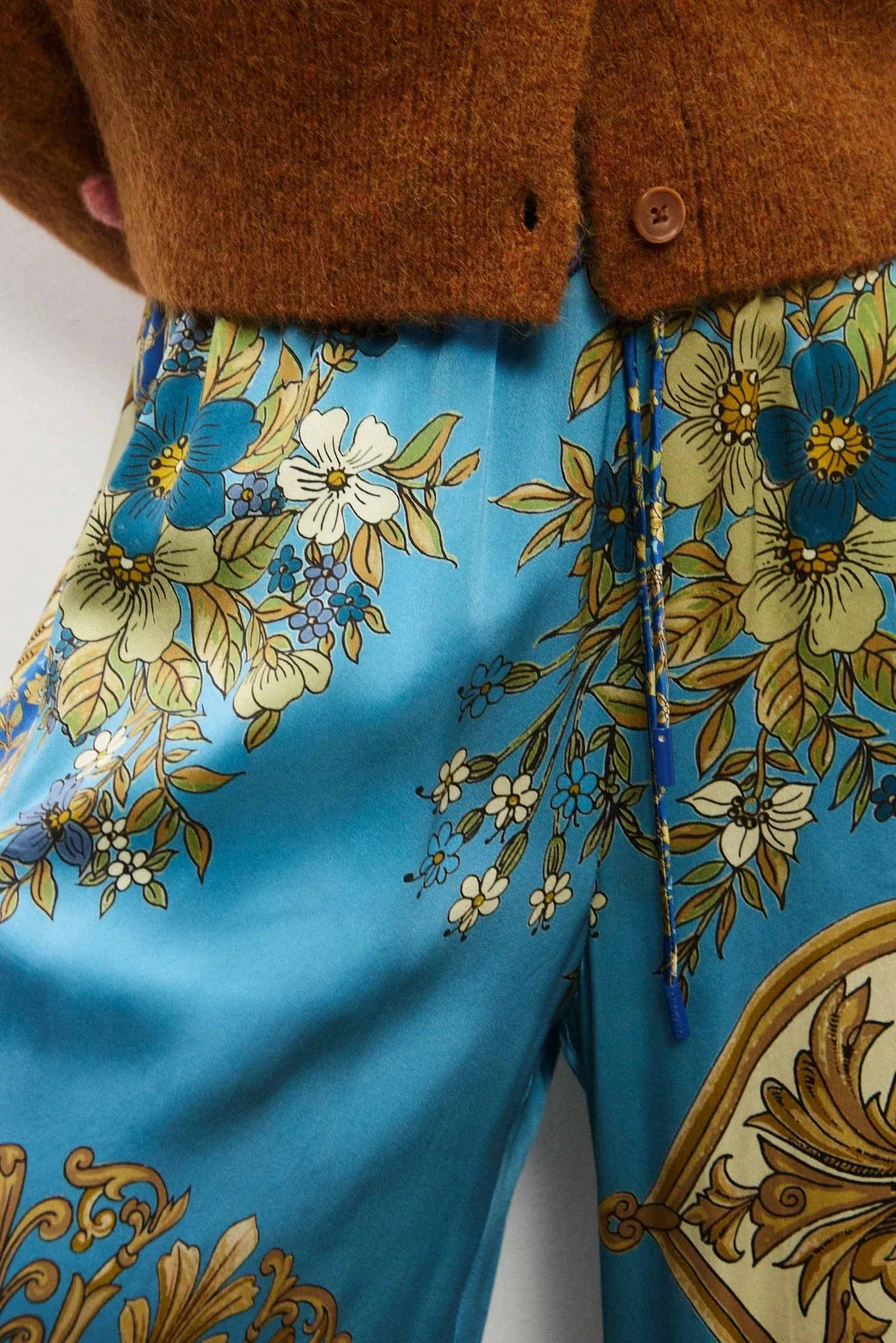 Alemais | Cassie Silk Pant - Blue sold by Sisters & Co product image thumbnail 5