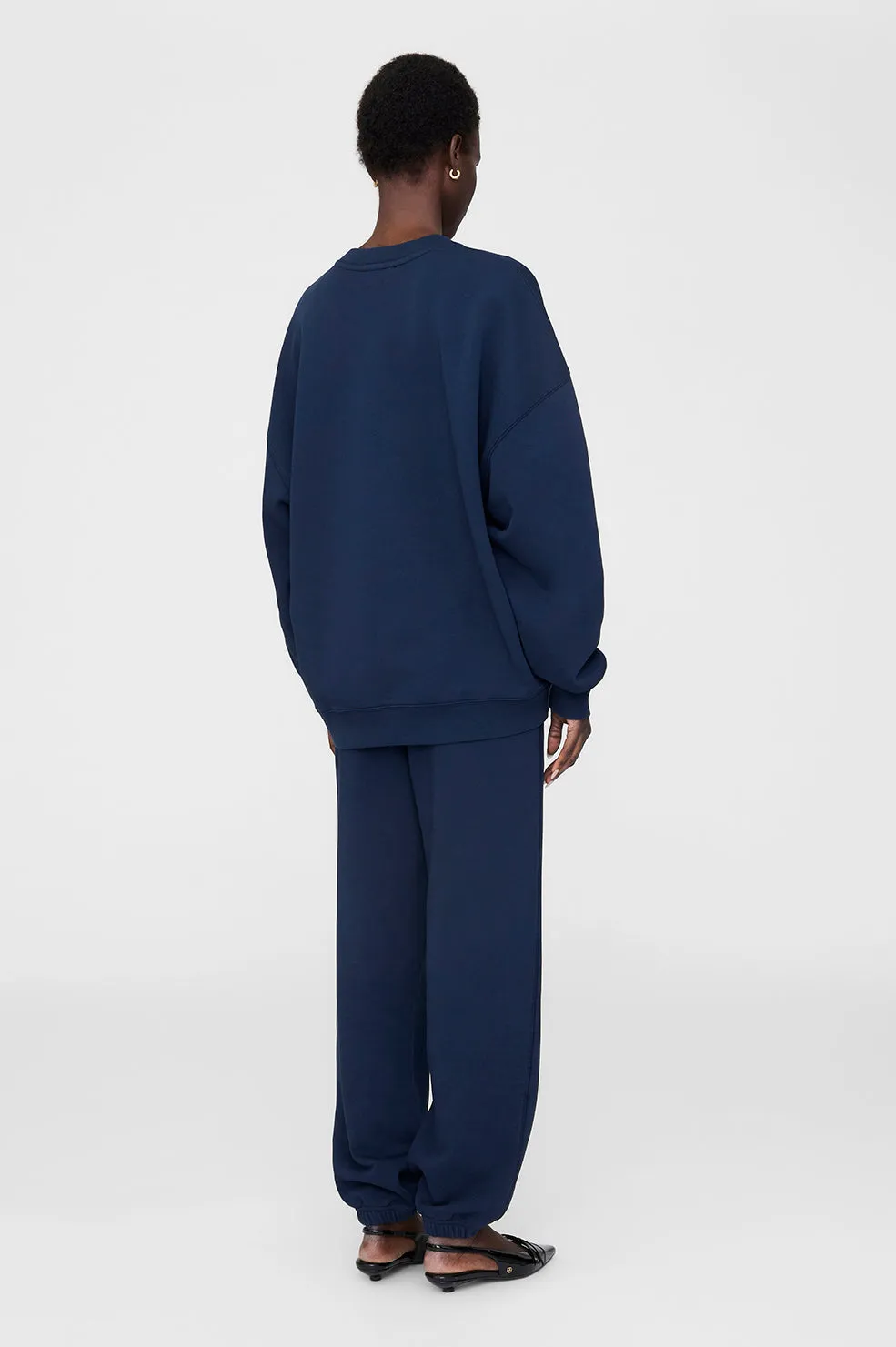 Anine Bing | Karter Jogger Framed Monogram - Washed Navy sold by Sisters & Co product image thumbnail 3