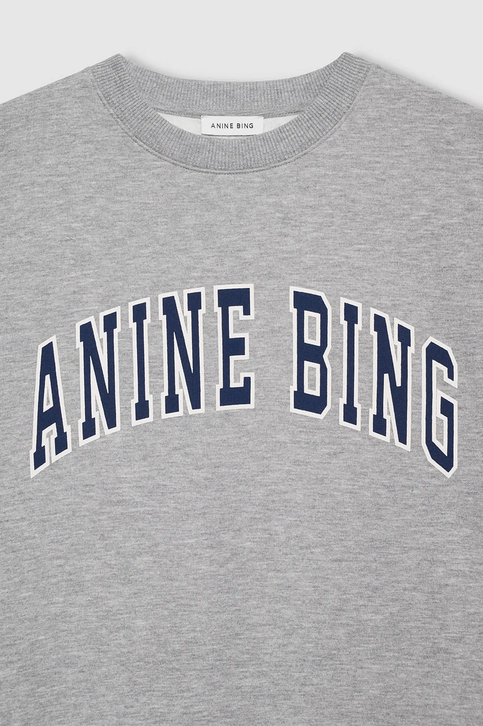 Anine Bing | Spencer Sweatshrit AB - Medium Heather Grey with Navy sold by Sisters & Co product image thumbnail 4