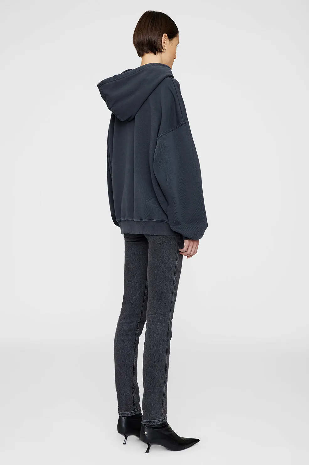 Anine Bing | Harvey Sweatshirt - Dark Washed Black sold by Sister & Co product image thumbnail 3