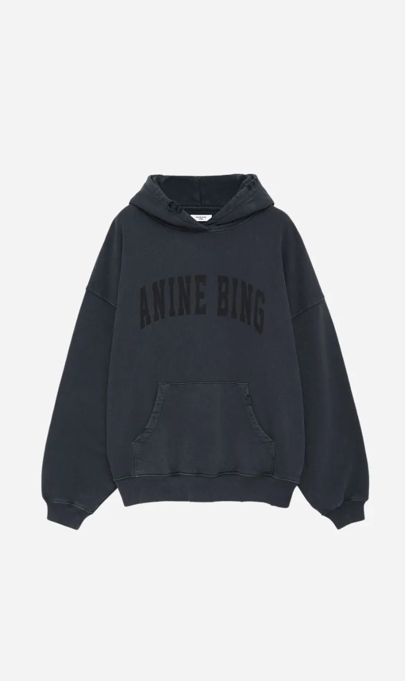 Anine Bing | Harvey Sweatshirt - Dark Washed Black sold by Sister & Co