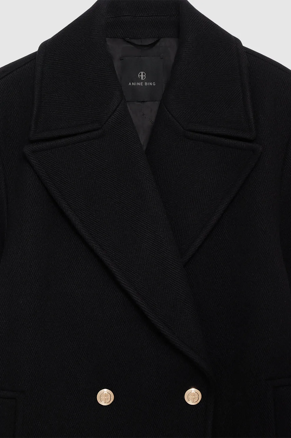 Anine Bing | Glenn Peacoat - Black sold by Sisters & Co product image thumbnail 4