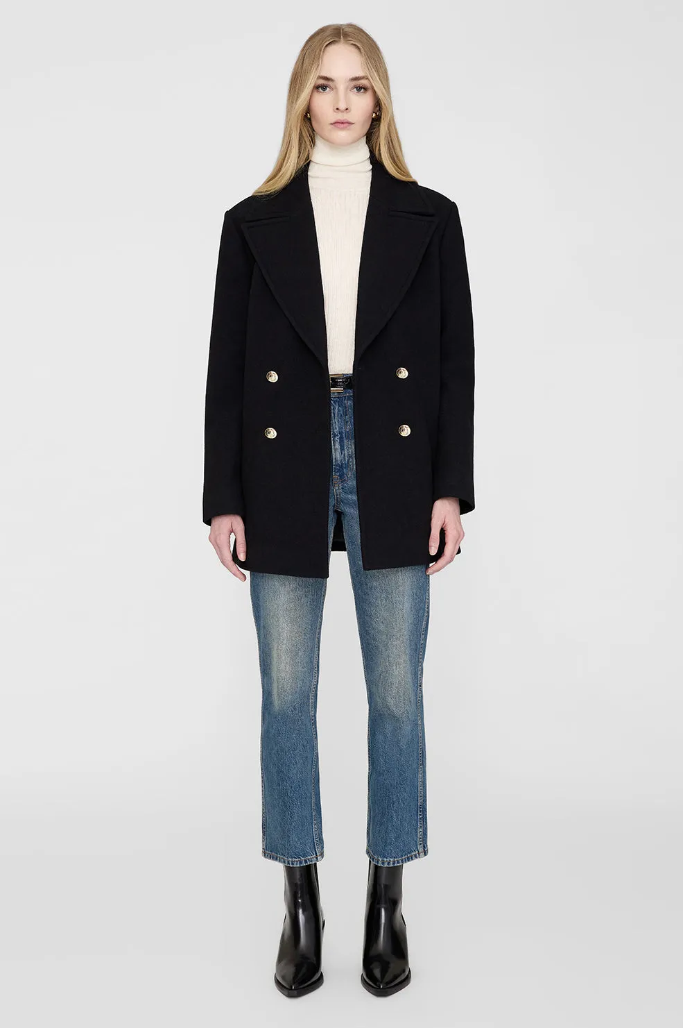 Anine Bing | Glenn Peacoat - Black sold by Sisters & Co product image thumbnail 2