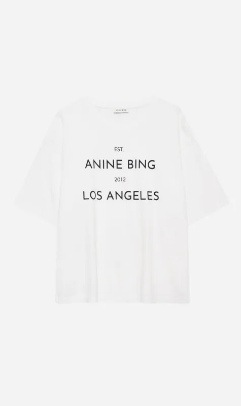 Anine Bing | Rudy Tee Anine Bing - Ivory sold by Sisters & Co