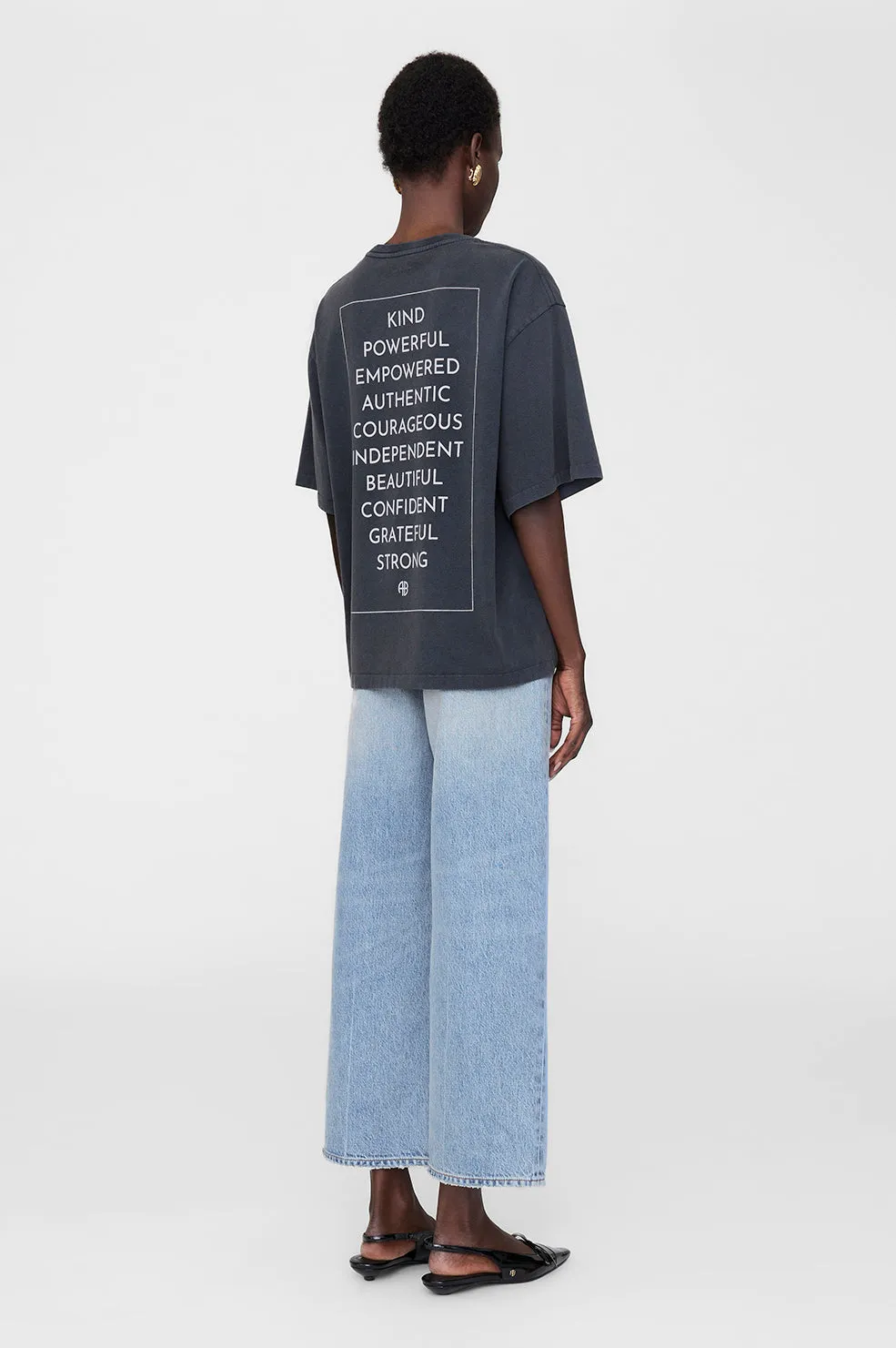 Anine Bing | Rudy Tee Empowerment - Washed Black sold by Sister & Co product image thumbnail 4