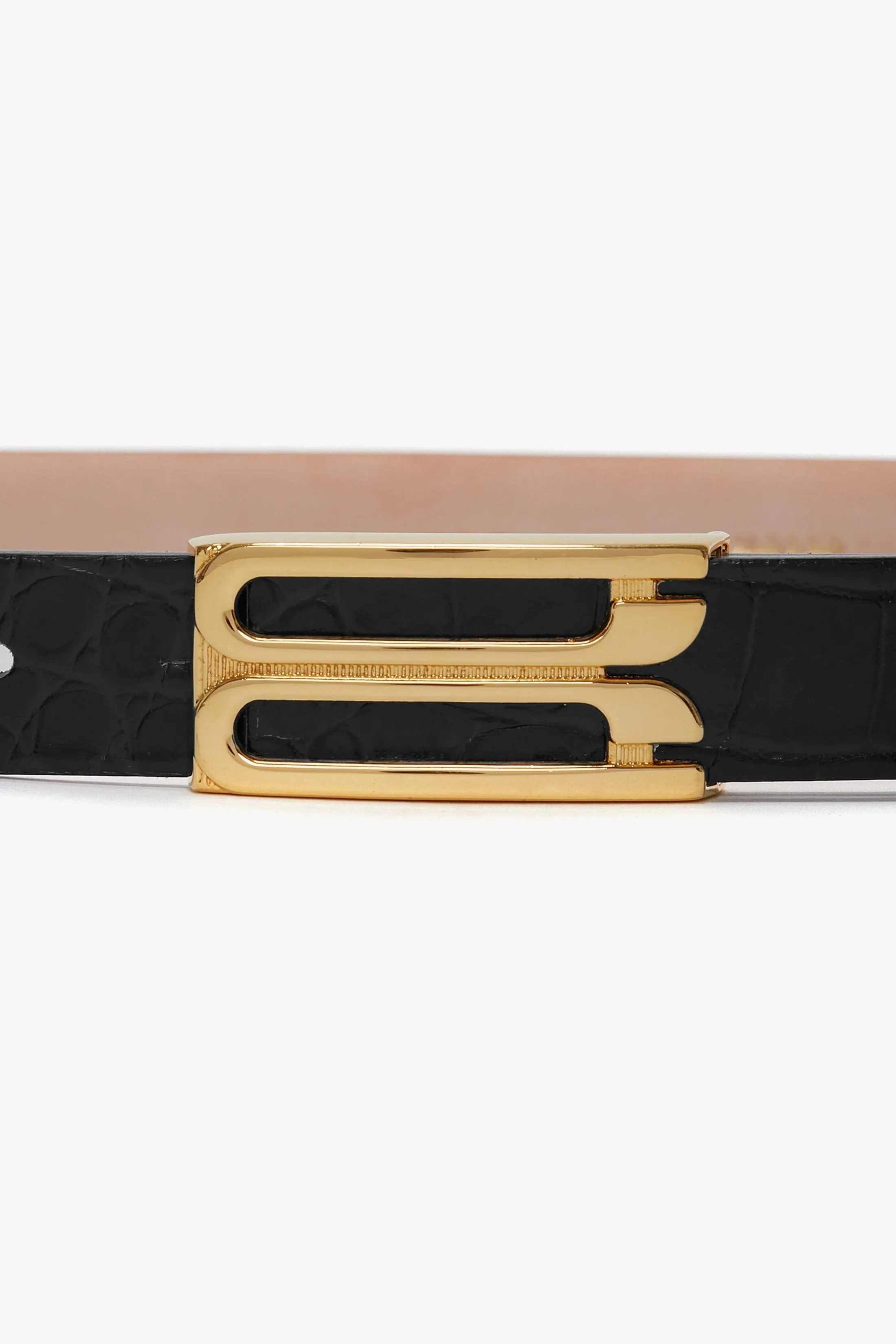 Victoria Beckham | Frame Belt - Black Croc Embossed sold by Sisters & Co product image thumbnail 4