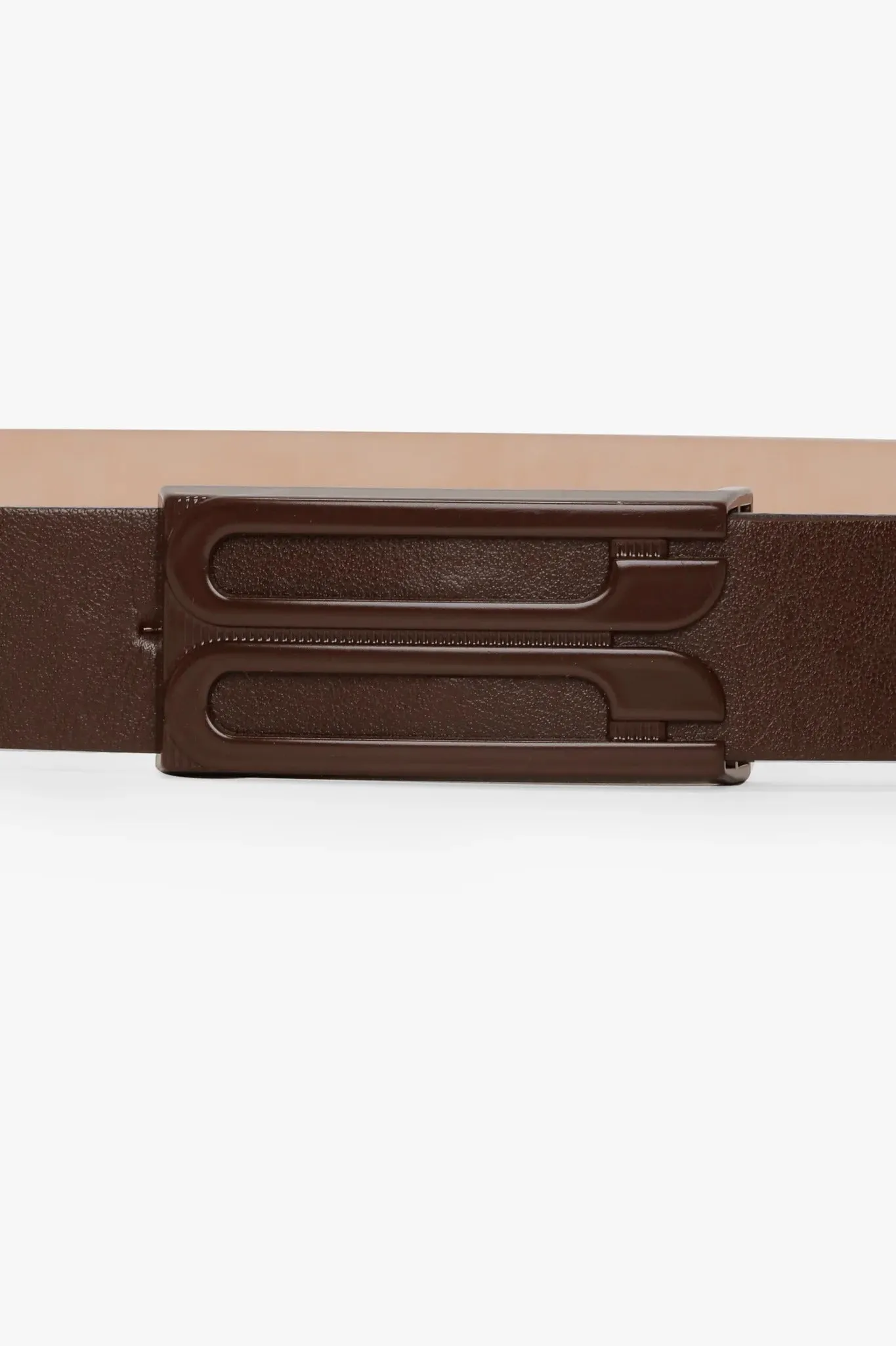Victoria Beckham | Tonal Frame Belt - Dark Brown sold by Sisters & Co product image thumbnail 3