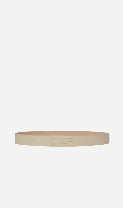 Victoria Beckham | Tonal Jumbo Frame Belt - Ivory sold by Sister & Co