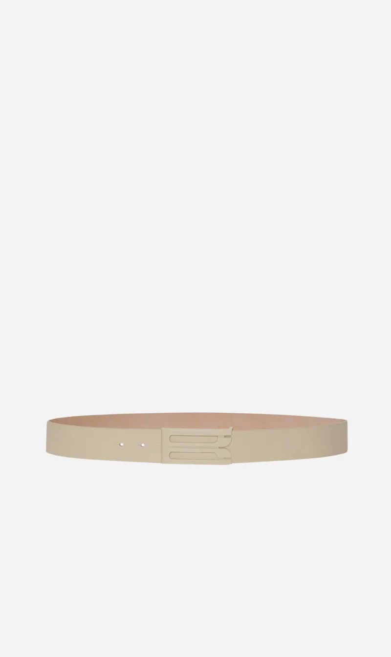 Victoria Beckham | Tonal Jumbo Frame Belt - Ivory sold by Sister & Co