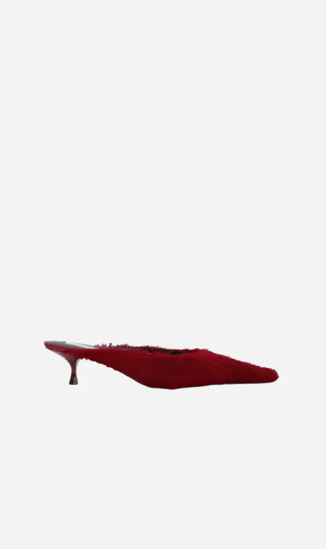 Victoria Beckham | Kitten Mule - Cherry Red sold by Sisters & Co