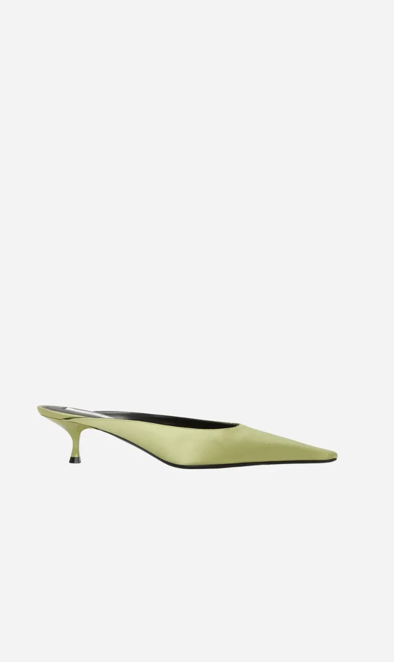 Victoria Beckham | Kitten Mule - Pale Green sold by Sister & Co