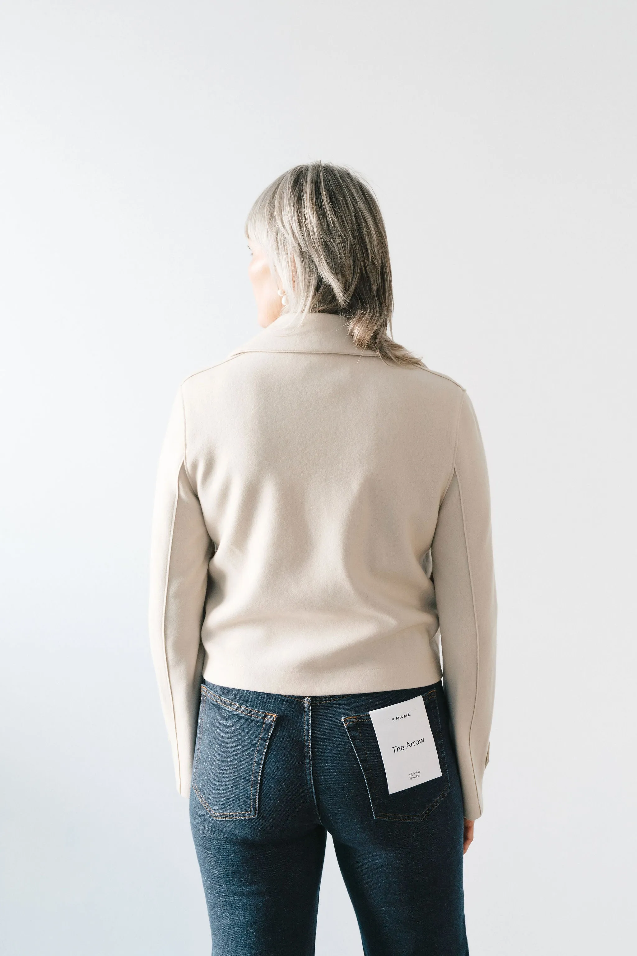 Harris Wharf London | Cropped Trench - Almond sold by Sisters & Co product image thumbnail 4