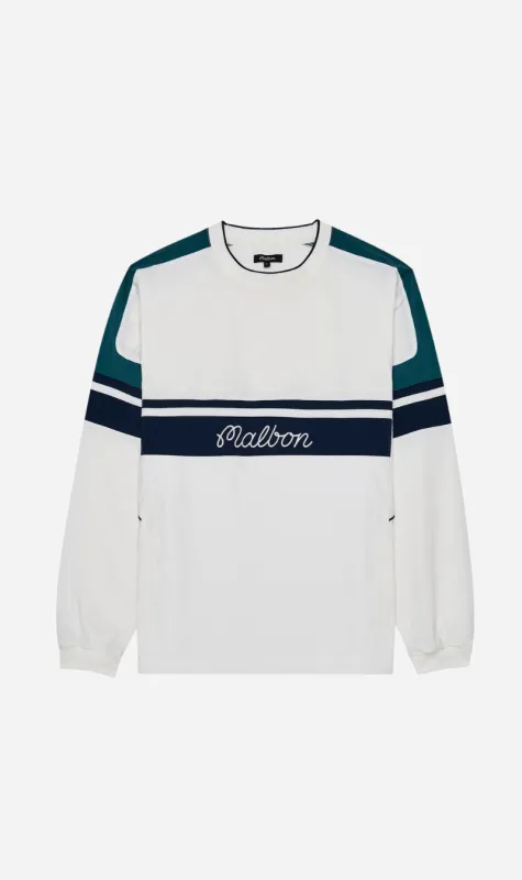 Malbon | Sportiva Nylon Popover - White sold by Sister & Co