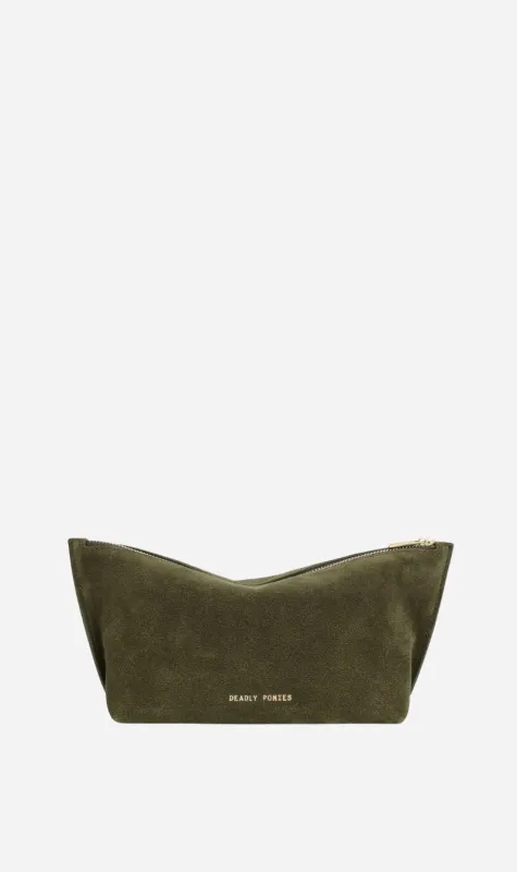 Deadly Ponies | Poucher Grande - Kale Suede sold by Sisters & Co