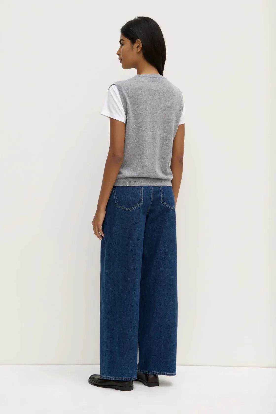 Assembly Label | Lara Cashmere Knit Tank - Grey Marle sold by Sisters & Co product image thumbnail 4