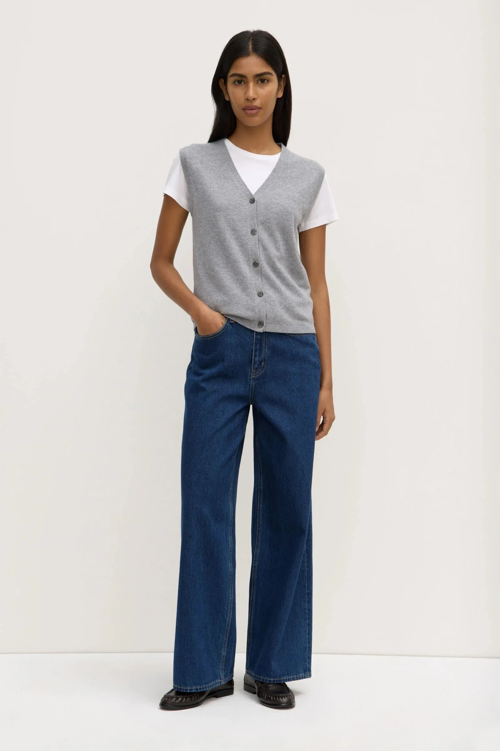 Assembly Label | Lara Cashmere Knit Tank - Grey Marle sold by Sisters & Co product image thumbnail 5