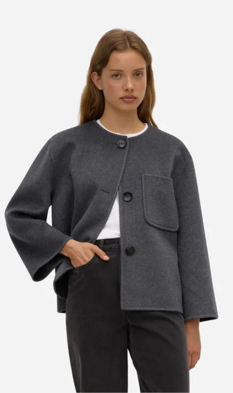 Assembly Label | Camille Wool Cashmere Jacket - Charcoal Marle sold by Sister & Co