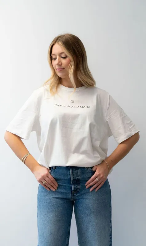Camilla and Marc | Grayson Tee - Soft White/Black sold by Sisters & Co