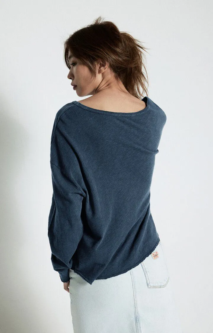 American Vintage | Sonoma Long Sleeve T.Shirt - Vintage Navy Blue sold by Sisters & Co product image thumbnail 3