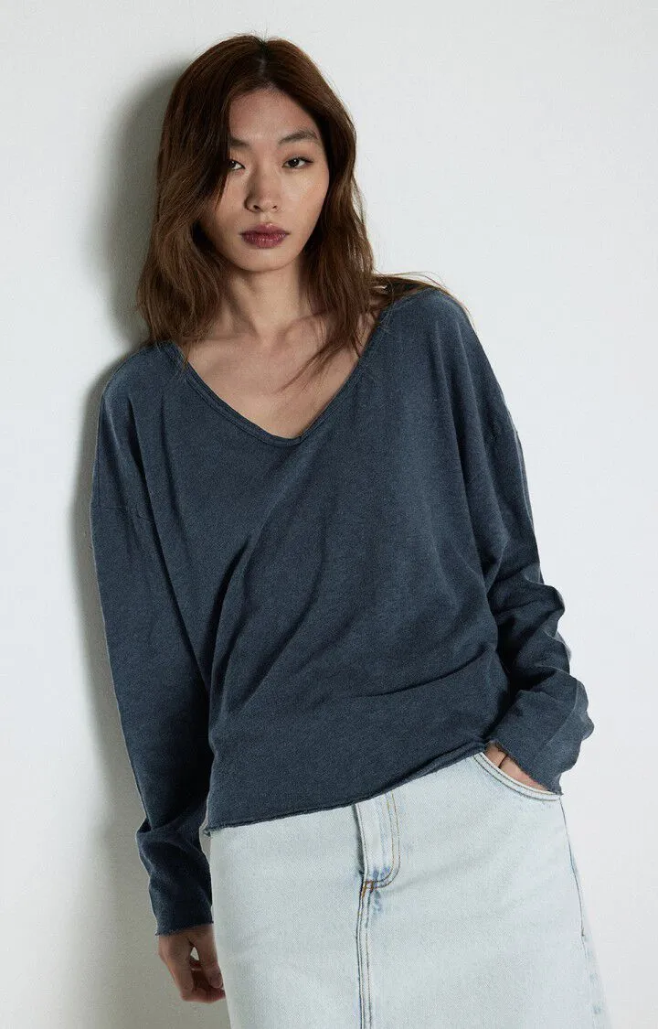 American Vintage | Sonoma Long Sleeve T.Shirt - Vintage Navy Blue sold by Sisters & Co product image thumbnail 2