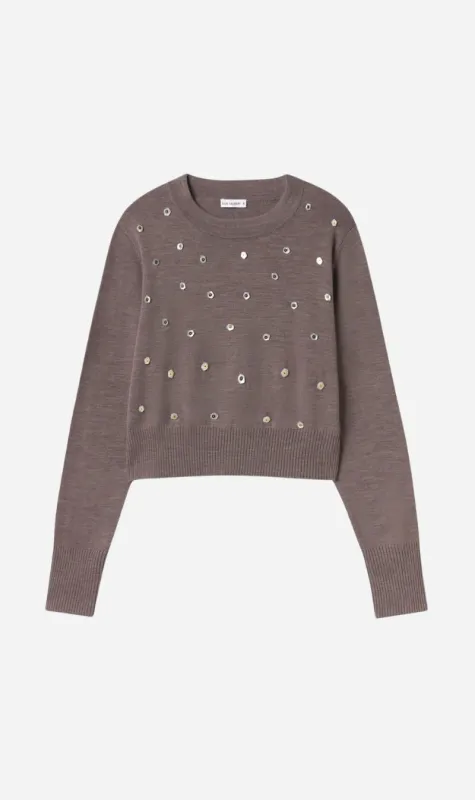 Silk Laundry | Cropped Crewneck - Pearl sold by Sister & Co