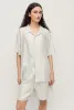 Silk Laundry | Camp Shirt - Silver Foil sold by Sister & Co
