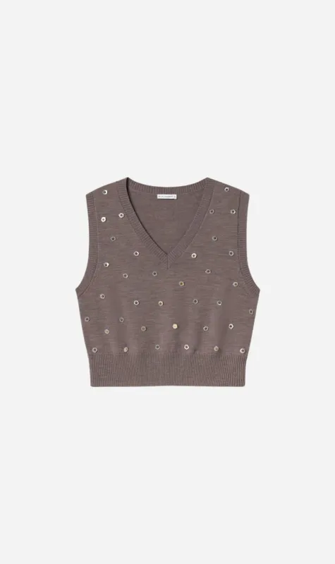 Silk Laundry | V Neck Sweater - Pearl sold by Sisters & Co