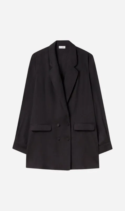 Silk Laundry | Relaxed Blazer - Coral Jaquard sold by Sisters & Co