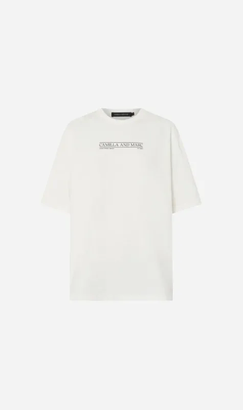 Camilla and Marc | Rigel Logo Tee - Soft White sold by Sisters & Co