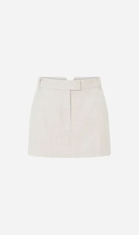 Camilla and Marc | Corbett Mini Skirt - Stone sold by Sisters & Co