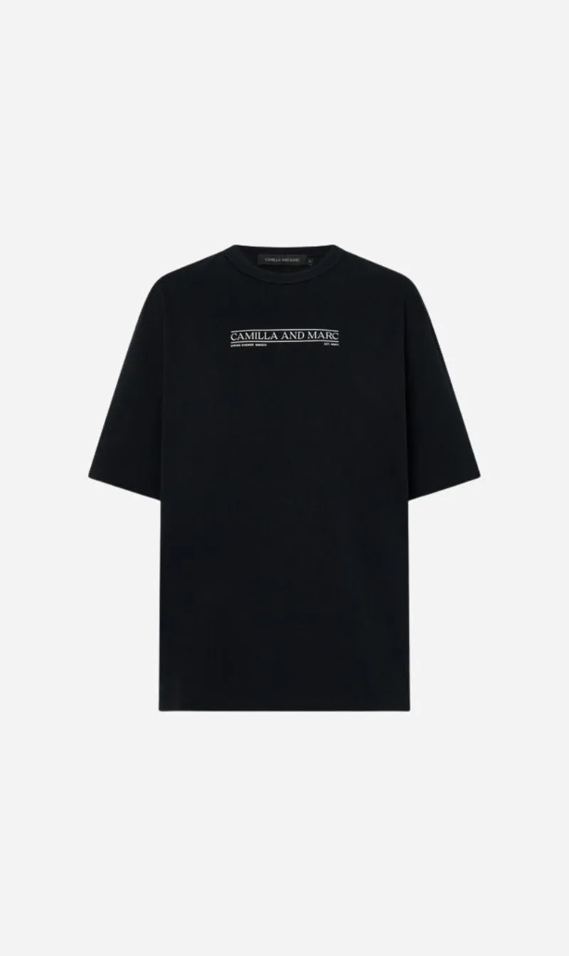 Camilla and Marc | Rigel Logo Tee - Black sold by Sisters & Co