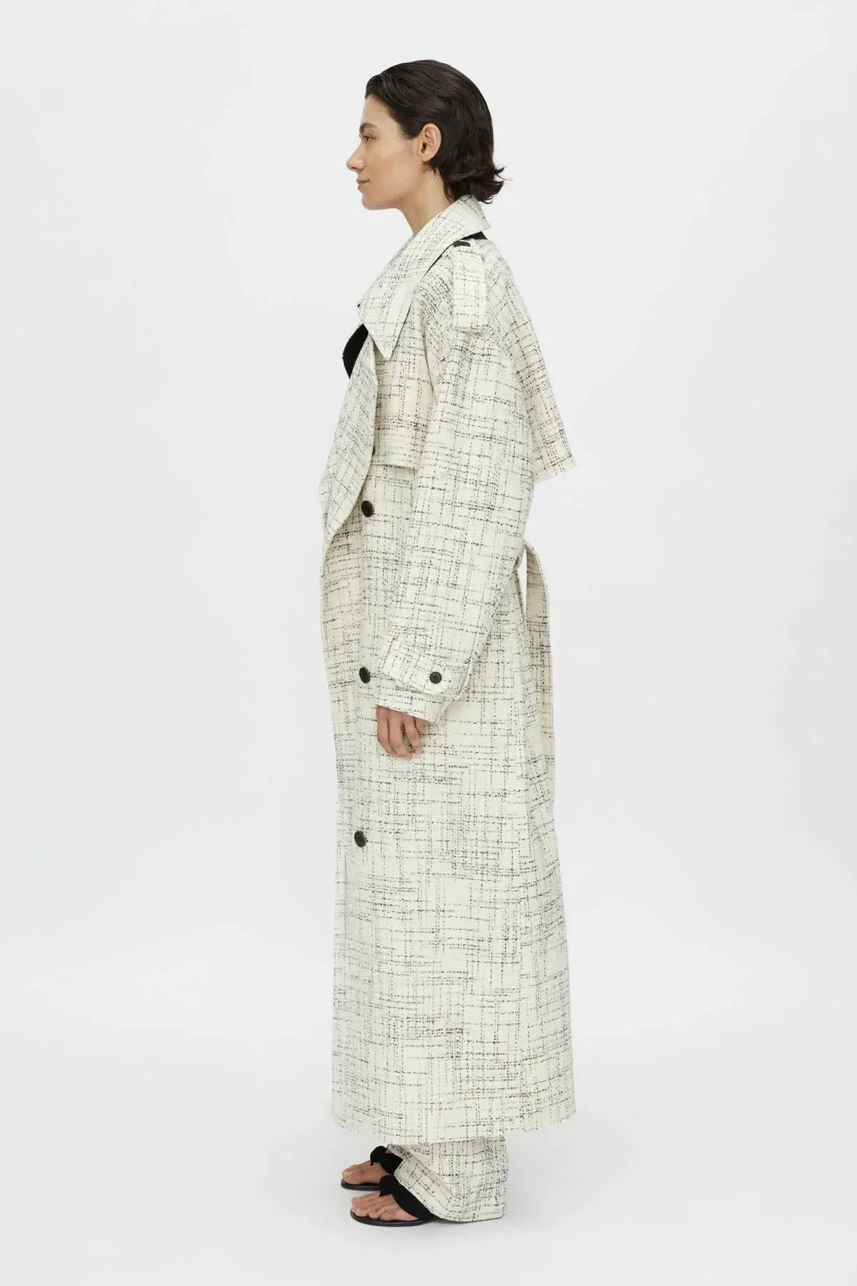 Camilla and Marc | Corvina Trench Coat - Cream Cross Hatch sold by Sisters & Co product image thumbnail 5
